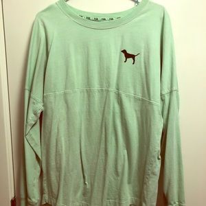 Over sized thick teal PINK shirt